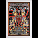 Dennis Loren Scarce White Stripes Egyptian Motif Large Silkscreen Poster