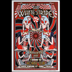 Dennis Loren White Stripes Egyptian Motif Poster - signed
