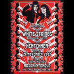 Dennis Loren The White Stripes with Hentchmen Detroit Masonic Temple Poster - signed