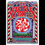 Gary Grimshaw  Dennis Loren White Stripes  The Paybacks Detroit Masonic Temple Handbill