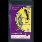Grateful Dead New Year's Eve 1991-1992 Guest Pass Laminate