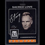 Sting Sacred Love 2004 Tour Laminate