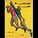 1956 San Francisco 49ers vs Los Angeles Rams Pro Football Program