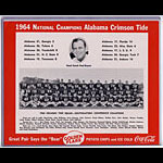 Alabama Crimson Tide 1964 Coca-Cola Golden Flake Promo Team Photo
