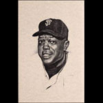 Bill Bates Willie Mays San Francisco Giants Portrait Art Print