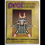 Oakland Raiders Cincinnati Bengals 1971 Pro Football Program