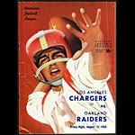 Los Angeles Chargers vs Oakland Raiders 8/19/1960 Game Pro Football Program