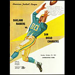 San Diego Chargers vs Oakland Raiders 10/22/1961 Game Program Pro Football Program