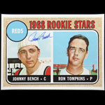 Topps #247 Johnny Bench Autographed Baseball Poster