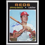 Topps #54 Johnny Bench Autographed Baseball Poster