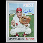Topps #660 Johnny Bench Autographed Baseball Poster