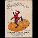 San Francisco 49ers v Chicago Rockets Pro Football Program