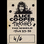 Alice Cooper Trashes The World Backstage Pass
