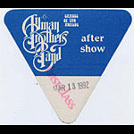 Allman Brothers Band 1992 Blue After Show Backstage Pass