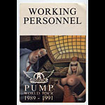 Aerosmith 1989-1991 Pump Personnel Backstage  Pass