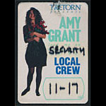 Amy Grant 1988 Lead Me On World Tour Crew Pass Backstage Pass