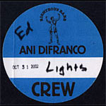 Ani DiFranco Backstage Pass