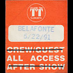 Harry Belafonte Backstage Pass