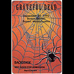 Reonegro Grateful Dead 9/25/1993 Boston Backstage Pass