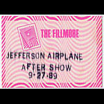 Jefferson Airplane 1989 Fillmore Aftershow Backstage Pass