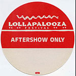 Lollapalooza 1992 Aftershow Backstage Pass