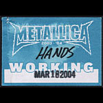Metallica Backstage Pass