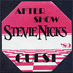 Stevie Nicks 1989 Pink After Show Guest Backstage Pass