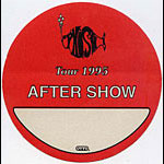 Phish 1995 Red After Show Backstage Pass