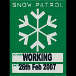 Snow Patrol Working Backstage Pass