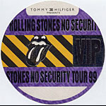 Rolling Stones 1999 No Security VIP Backstage Pass