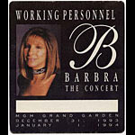 Barbra Streisand 1993 Personnel Backstage Pass