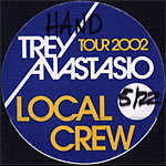 Trey Anastasio 2002 Tour Backstage Pass