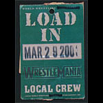 WWE WrestleMania XIX Crew Pass Load In Backstage Pass