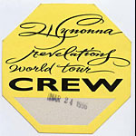 Wynonna 1996 Revelations Crew Backstage Pass