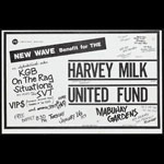 New Wave Benefit for the Harvey Milk United Fund Punk Flyer / Handbill