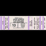 Lyle Lovett 1989 Portland Ticket